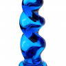 Анальная втулка Sexus Glass, стекло, синяя, 12 см,  3,5 см