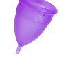Менструальная чаша Штучки-Дрючки, силикон, фиолетовая, L
