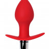 Анальная вибровтулка ToDo by Toyfa Glam, силикон, красная, 9,7 см,  4 см