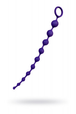 Анальная цепочка ToDo by Toyfa Grape, силикон, фиолетовая, 35 см,  2,7 см