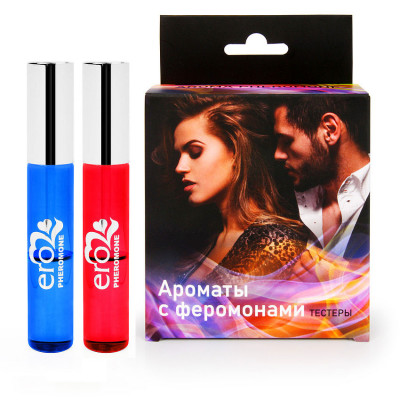 Набор тестеров парфюмированных средств для тела EROWOMAN & EROMAN  LIMITED EDITION с феромонами 9 шт. по 5 мл. LB-16520t