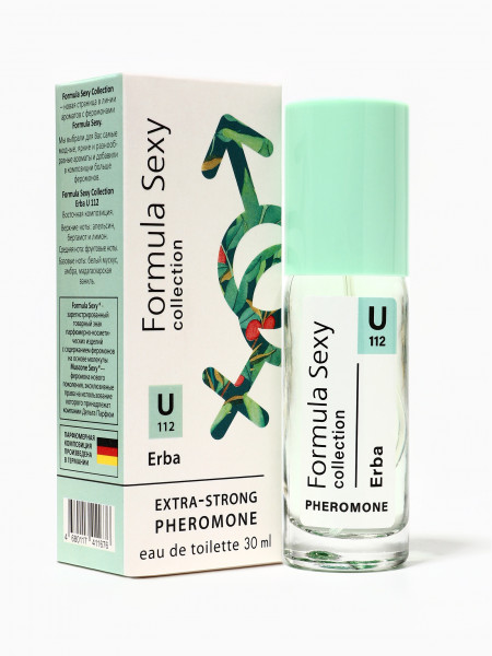 Туалетная вода женская с феромонами Formula Sexy collection Erba U112, 30 мл