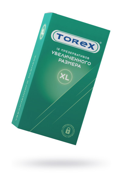 Презервативы Torex, увеличенного размера, латекс, 20 см, 5,6 см, 12 шт.