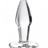 Анальная втулка Sexus Glass, стекло, прозрачная, 10,5 см,  3,5 см