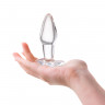 Анальная втулка Sexus Glass, стекло, прозрачная, 10,5 см,  3,5 см