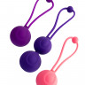 Набор вагинальных шариков L'EROINA by TOYFA Bloom, силикон, фиолетово-розовый,  3,1/3,1/2,6-3 см