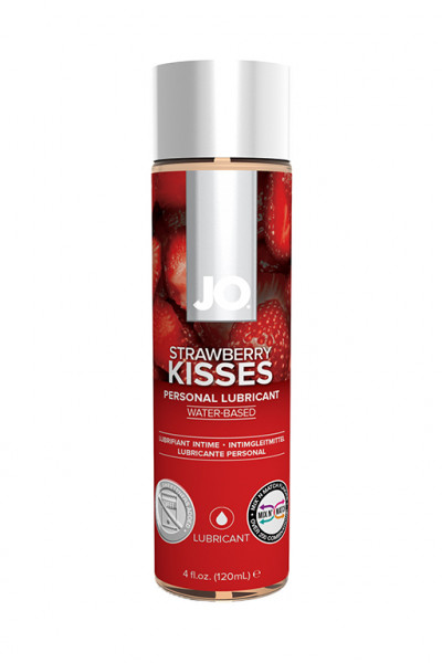 Вкусовой лубрикант "Клубника" / JO Flavored Strawberry Kiss 4 oz - 120 мл