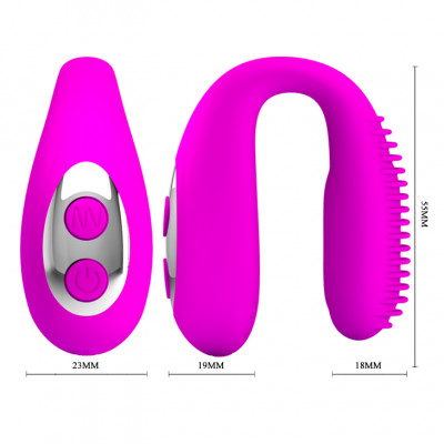 Вибромассажёр MABEL, L 55 мм, D 23x19x18 мм, 7 режимов вибрации, цвет фиолетовый арт. BI-014449