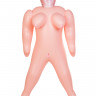 Кукла надувная Dolls-X by TOYFA Isabella, толстушка, с двумя отверстиями, блондинка, 160 см
