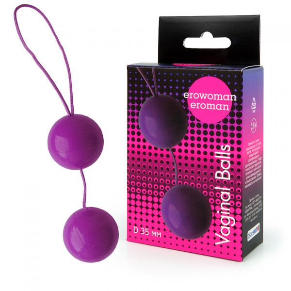 Шарики вагинальные BALLS цвет фиолетовый D 35 мм, вес 50 г арт. EE-10097 V