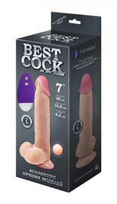 Вибратор BEST COCK 7" с выносным блоком, L 200 мм D 47 мм арт. 592313