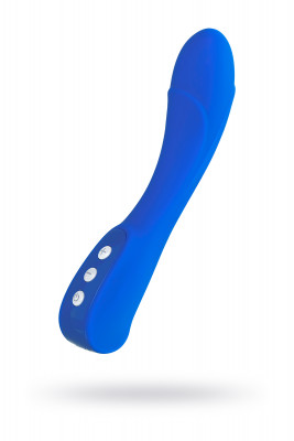 Нереалистичный вибратор L'EROINA by TOYFA Blury, силикон, синий, 18,5 см,  3,4