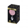 Анальная пробка Metal Anal Fluffly Plug S Pink 70372AL