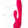 Вибратор c клиторальной и вакуумной стимуляциями JOS Doobl, силикон, розовый, 20 см