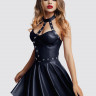 Платье Glossy Marisa из материала Wetlook, черное, M