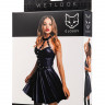 Платье Glossy Marisa из материала Wetlook, черное, M
