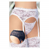 Пояс для чулок и стринги SoftLine Collection кружевные, белый, M/L