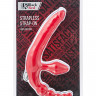 Безремневой страпон Black & Red by TOYFA с вибропулей, силикон, красный, 35 см