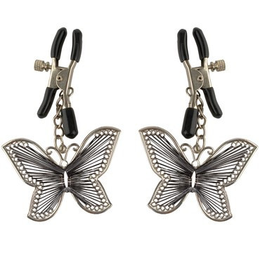 Pipedream Butterfly Nipple Clamps. Зажимы для сосков с подвесками в форме бабочек арт.38513