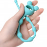Анальная цепочка ToDo by Toyfa Froggy, силикон, голубая, 27,4 см,  1,4 см