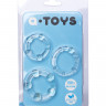 Набор колец TOYFA A-toys, силикон, прозрачный,  3,5/3/2 см