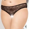 Трусики кружевные открытые SoftLine Collection, черный, S/M