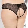 Трусики кружевные открытые SoftLine Collection, черный, S/M
