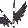 Портупея Pecado BDSM, «Крылья», натуральная кожа, черная