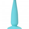 Анальная втулка ToDo by Toyfa Сappy, силикон, голубая, 12,5 см,  2,7 см