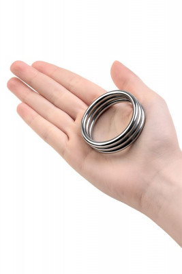 Кольцо на пенис TOYFA Metal, серебряное, Ø 4,3 см