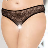 Трусики кружевные открытые SoftLine Collection, черный, XХХL