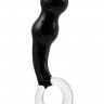 Стимулятор простаты Sexus Glass, стекло, черный, 17 см
