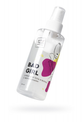Двухфазный спрей для тела и волос с феромонами Штучки-дрючки «Bad Girl», 150 мл