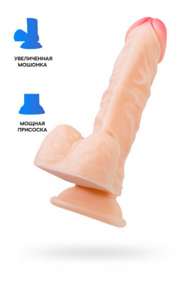 Реалистичный фаллоимитатор RealStick Nude Shaw, PVC, телесный, 17 см