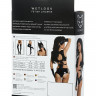Комплект Glossy HALLE из материала Wetlook (топ, мини-шорты и перчатки), черный, L