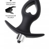 Анальная вибровтулка-расширитель POPO Pleasure by TOYFA Cordis S, силикон, черная, 10 см,  4 см