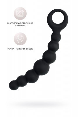 Анальный стимулятор POPO Pleasure by TOYFA Carina, водонепроницаемый, силикон, черный, 19 см, Ø 3 см