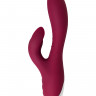 Вибратор с клиторальным стимулятором L'EROINA by TOYFA Mion, силикон, бордовый, 22 см