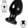Анальная втулка TOYFA POPO Pleasure Cetus α, PVC, черная, 11,5 см, Ø 6,2 см