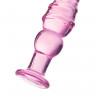 Анальная втулка Sexus Glass, стекло, розовая, 13,5 см,  4 см