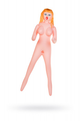 Кукла надувная Dolls-X by TOYFA Olivia, рыжая, с тремя отверстиями, кибер вставка: вагина-анус