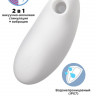 Вакуум-волновой бесконтактный стимулятор клитора Satisfyer Vulva Lover 2, силикон, белый