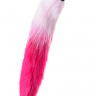 Анальная втулка с бело-розовым хвостом POPO Pleasure by TOYFA, S, силикон, черная, 45 см,  2,7 см