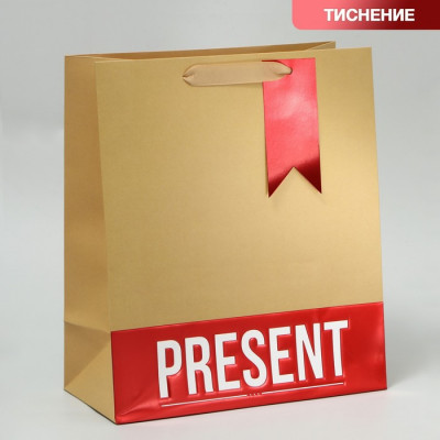 Пакет подарочный «Подарок», ML 23 × 27 × 11.5 см