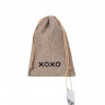 Мешочек XOXO, текстиль, коричневый, 18*12,5 см