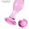 Анальная втулка Sexus Glass, стекло, розовая, 8,5 см