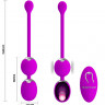 Шарики вагинальные с вибрацией WILLIE 12 режимов вибрации, D 34 мм, фиолетовый арт. BI-014548W