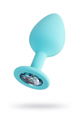 Анальная втулка ToDo by Toyfa Brilliant, силикон, голубая, 8 см,  3 см, 50 г