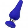 Анальная втулка ToDo by Toyfa Сlassic, размер L, силикон, синяя, 13 см,  4,6 см