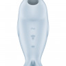 Вакуумный стимулятор клитора с вибрацией Satisfyer Seal You Soon, силикон, голубой, 11 см